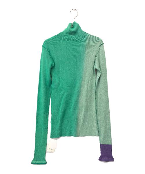 PAMM（パム）PAMM (パム) 手染めリブニット グリーン サイズ:Fの古着・服飾アイテム