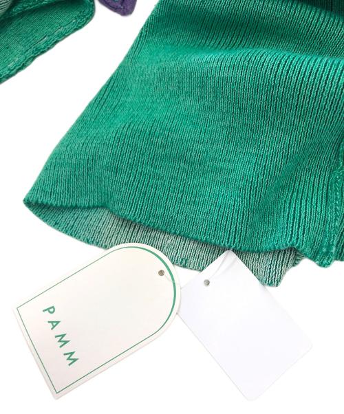 PAMM（パム）PAMM (パム) 手染めリブニット グリーン サイズ:Fの古着・服飾アイテム