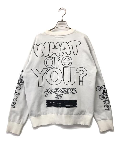 Maison MIHARA YASUHIRO（メゾン ミハラ ヤスヒロ）Maison MIHARA YASUHIRO (メゾン ミハラ ヤスヒロ) ジャガードニットプルオーバー ホワイト サイズ:3の古着・服飾アイテム