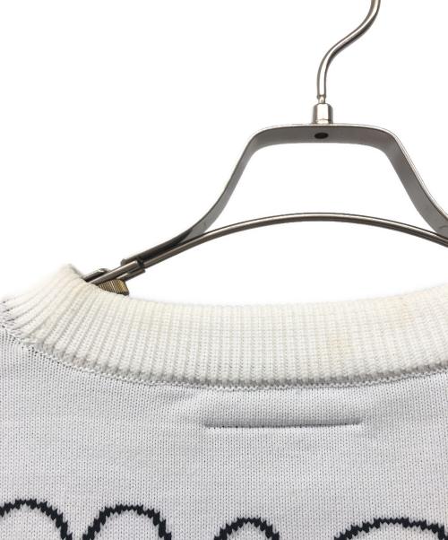 Maison MIHARA YASUHIRO（メゾン ミハラ ヤスヒロ）Maison MIHARA YASUHIRO (メゾン ミハラ ヤスヒロ) ジャガードニットプルオーバー ホワイト サイズ:3の古着・服飾アイテム