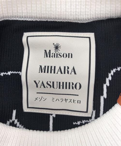 Maison MIHARA YASUHIRO（メゾン ミハラ ヤスヒロ）Maison MIHARA YASUHIRO (メゾン ミハラ ヤスヒロ) ジャガードニットプルオーバー ホワイト サイズ:3の古着・服飾アイテム