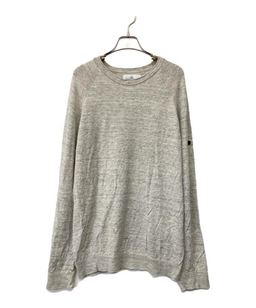 STONE ISLAND（ストーンアイランド）STONE ISLAND (ストーンアイランド) 薄手ニット グレー サイズ:3XLの古着・服飾アイテム