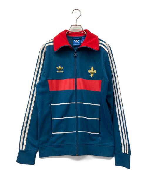 adidas（アディダス）adidas (アディダス) トラックジャケット ブルー×レッドの古着・服飾アイテム