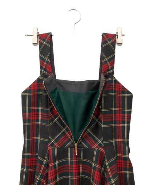 Lois CRAYON（ロイスクレヨン）Lois CRAYON (ロイスクレヨン) ジャンパースカート グレー×レッド サイズ:Mの古着・服飾アイテム