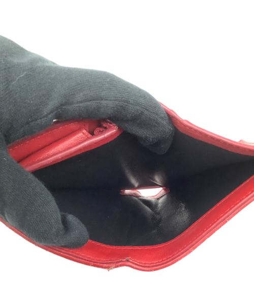 Saint Laurent Paris（サンローランパリ）Saint Laurent Paris (サンローランパリ) 2つ折りコンパクト財布 レッドの古着・服飾アイテム