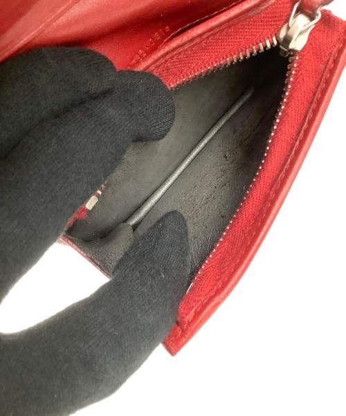 Saint Laurent Paris（サンローランパリ）Saint Laurent Paris (サンローランパリ) 2つ折りコンパクト財布 レッドの古着・服飾アイテム