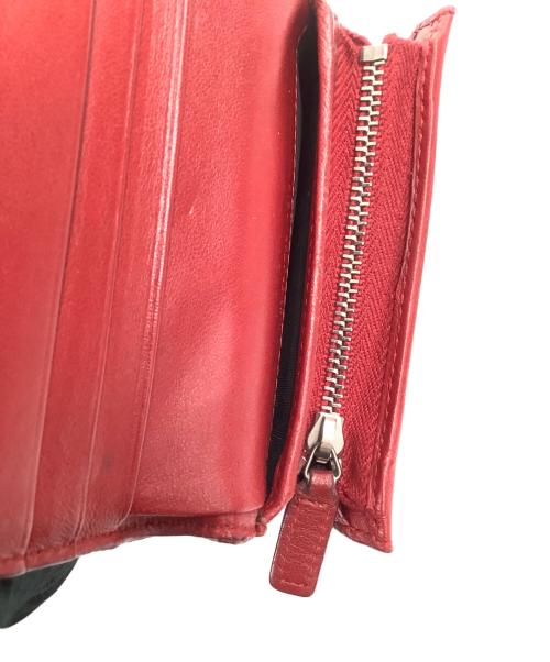 Saint Laurent Paris（サンローランパリ）Saint Laurent Paris (サンローランパリ) 2つ折りコンパクト財布 レッドの古着・服飾アイテム