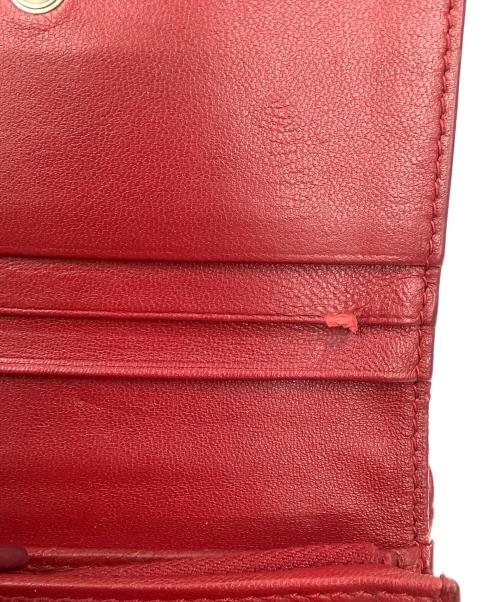 Saint Laurent Paris（サンローランパリ）Saint Laurent Paris (サンローランパリ) 2つ折りコンパクト財布 レッドの古着・服飾アイテム