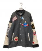Vivienne Westwoodヴィヴィアンウエストウッド）の古着「パッチバーシティジャケット」｜グレー