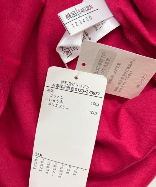 Leilian（レリアン）LEILIAN (レリアン) Tシャツ ショッキングピンク サイズ:13号 未使用品の古着・服飾アイテム