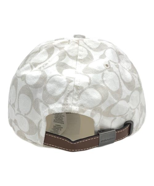 COACH（コーチ）COACH (コーチ) キャップ ホワイト×ベージュ サイズ:54-58の古着・服飾アイテム