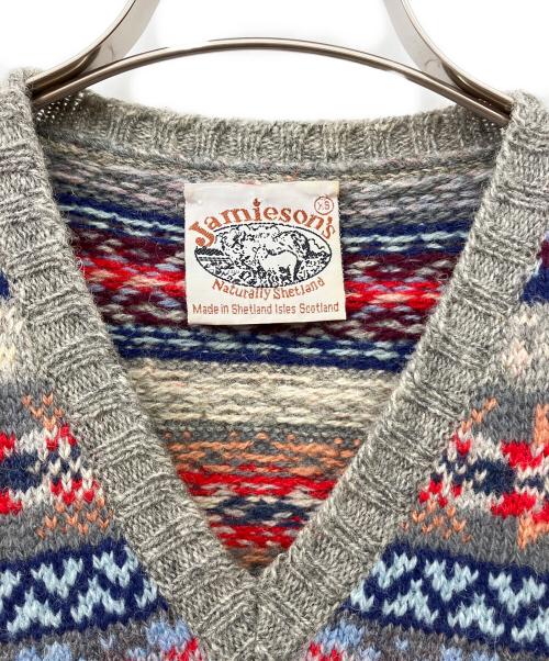 JAMIESONS（ジャミーソンズ）Jamiesons (ジャミーソンズ) ニットベスト グレー サイズ:XSの古着・服飾アイテム