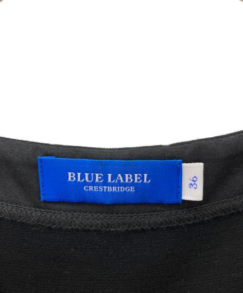 BLUE LABEL CRESTBRIDGE（ブルーレーベルクレストブリッジ）BLUE LABEL CRESTBRIDGE (ブルーレーベルクレストブリッジ) 半袖ワンピース ブラック サイズ:36の古着・服飾アイテム