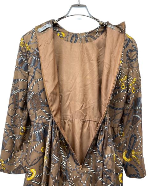 CELINE（セリーヌ）CELINE (セリーヌ) 長袖ワンピース ブラウン サイズ:不明の古着・服飾アイテム