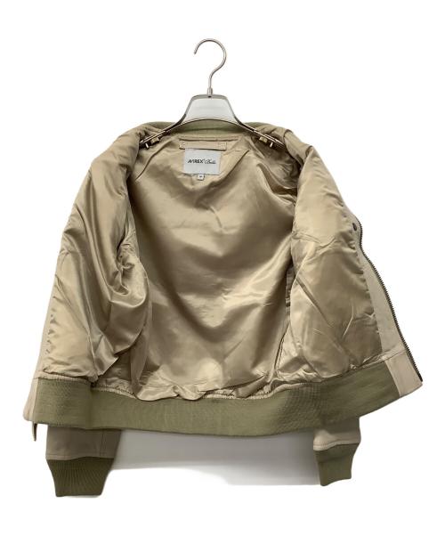 AVIREX Belle（アヴィレックス ベル）AVIREX Belle (アヴィレックス ベル) レザージャケット ベージュ サイズ:Mの古着・服飾アイテム