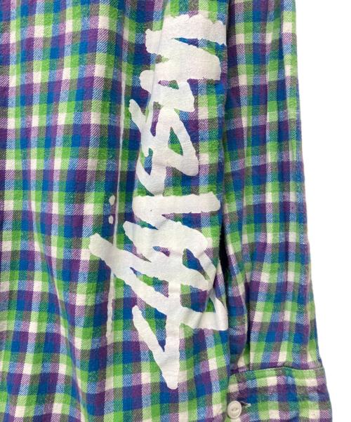 stussy（ステューシー）stussy (ステューシー) 長袖シャツ グリーン サイズ:Mの古着・服飾アイテム