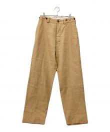 NIGEL CABOURN（ナイジェルケーボン）の古着「リネンパンツ」｜ブラウン