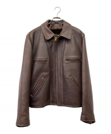 Schott レザー ジャケット 38サイズ ダークブラウン 中古・古着通販】Schott (ショット) レザージャケット ブラウン サイズ