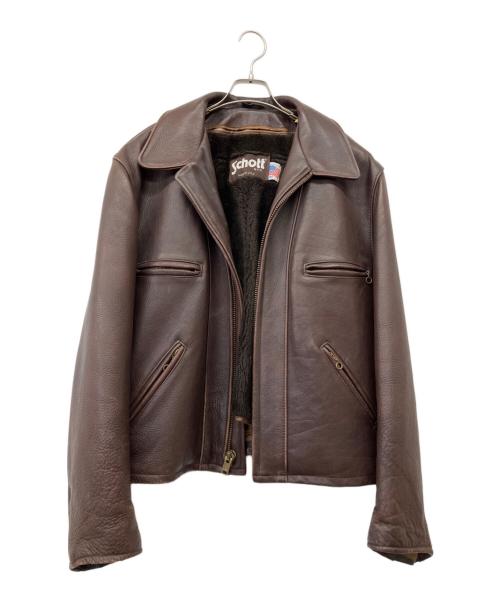 Schott（ショット）Schott (ショット) レザージャケット ブラウン サイズ:44の古着・服飾アイテム