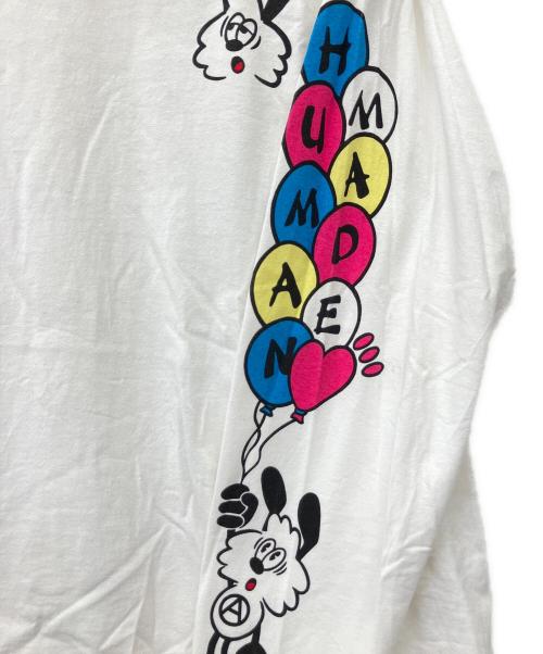 HUMAN MADE（ヒューマンメイド）HUMAN MADE (ヒューマンメイド) 長袖カットソー ホワイト サイズ:Lの古着・服飾アイテム