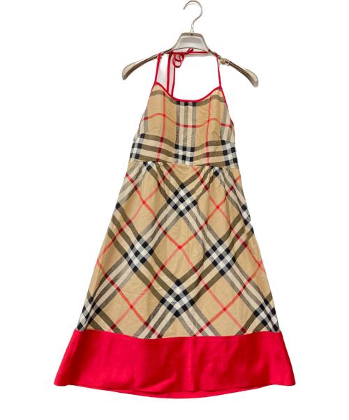 BURBERRY BLUE LABEL（バーバリー ブルー レーベル）BURBERRY BLUE LABEL (バーバリーロンドンブルーレーベル) キャミソールワンピース ベージュ サイズ:38の古着・服飾アイテム
