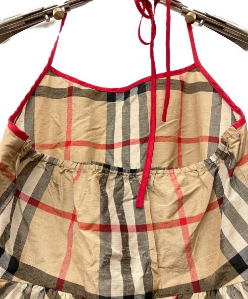 BURBERRY BLUE LABEL（バーバリー ブルー レーベル）BURBERRY BLUE LABEL (バーバリーロンドンブルーレーベル) キャミソールワンピース ベージュ サイズ:38の古着・服飾アイテム