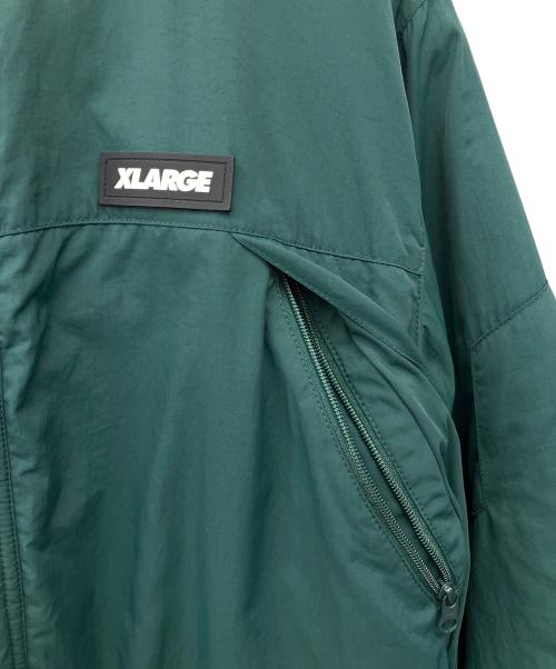 X-LARGE（エクストララージ）X-LARGE (エクストララージ) HOODED NYLON JACKET グリーン サイズ:Mの古着・服飾アイテム
