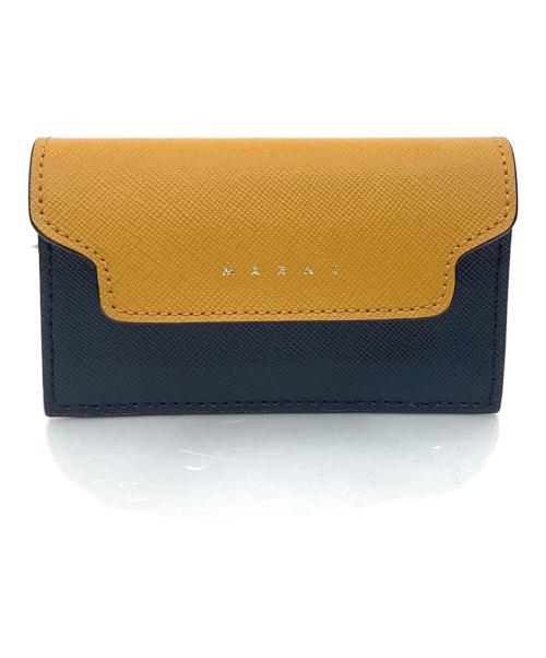 MARNI（マルニ）MARNI (マルニ)  Tri-Fold Wallet ブラウン×ネイビーの古着・服飾アイテム