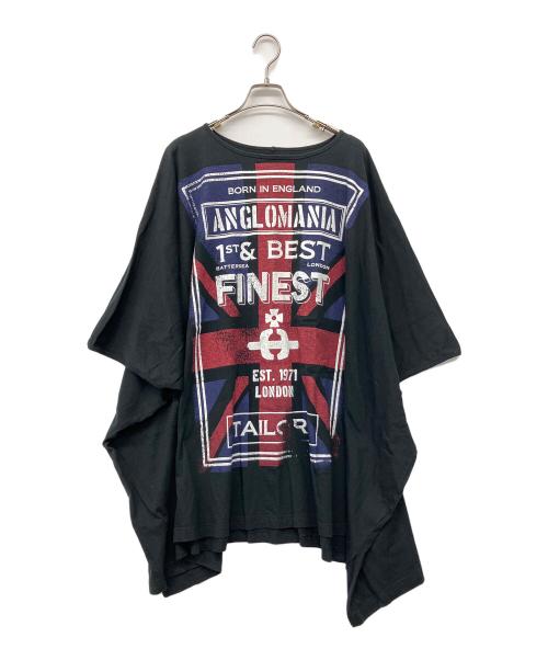 Vivienne Westwood ANGLOMANIA（ヴィヴィアンウエストウッドアングロマニア）Vivienne Westwood ANGLOMANIA (ヴィヴィアンウエストウッドアングロマニア) ENGLAND UNION JACK BIG T-SHIRT ブラック サイズ:Sの古着・服飾アイテム