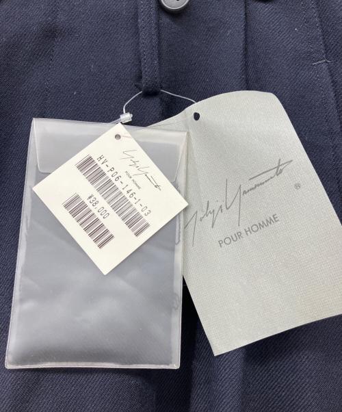Yohji Yamamoto pour homme（ヨウジヤマモト プールオム）Yohji Yamamoto pour homme (ヨウジヤマモト プールオム) ウールパンツ ネイビー サイズ:Mの古着・服飾アイテム