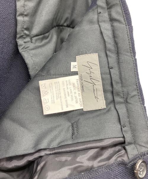 Yohji Yamamoto pour homme（ヨウジヤマモト プールオム）Yohji Yamamoto pour homme (ヨウジヤマモト プールオム) ウールパンツ ネイビー サイズ:Mの古着・服飾アイテム