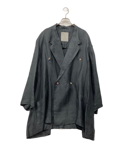 YOHJI YAMAMOTO（ヨウジヤマモト）YOHJI YAMAMOTO (ヨウジヤマモト) 80's　ﾘﾈﾝﾀﾞﾌﾞﾙｼﾞｬｹｯﾄ グレー サイズ:Mの古着・服飾アイテム