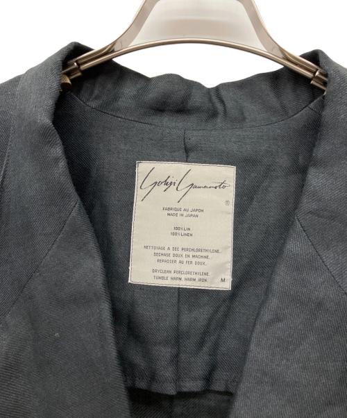 YOHJI YAMAMOTO（ヨウジヤマモト）YOHJI YAMAMOTO (ヨウジヤマモト) 80's　ﾘﾈﾝﾀﾞﾌﾞﾙｼﾞｬｹｯﾄ グレー サイズ:Mの古着・服飾アイテム