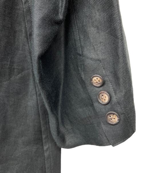 YOHJI YAMAMOTO（ヨウジヤマモト）YOHJI YAMAMOTO (ヨウジヤマモト) 80's　ﾘﾈﾝﾀﾞﾌﾞﾙｼﾞｬｹｯﾄ グレー サイズ:Mの古着・服飾アイテム