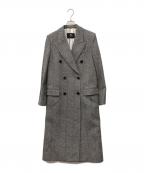 ETROエトロ）の古着「ロングチェスターコート」｜ブラック×ホワイト