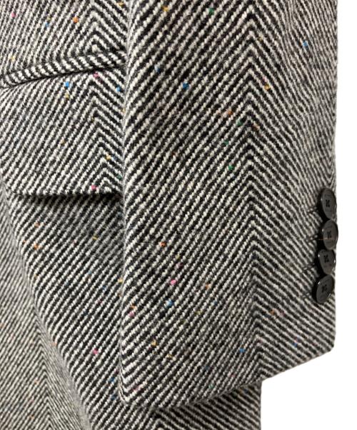 ETRO（エトロ）ETRO (エトロ) ロングチェスターコート ブラック×ホワイト サイズ:40の古着・服飾アイテム