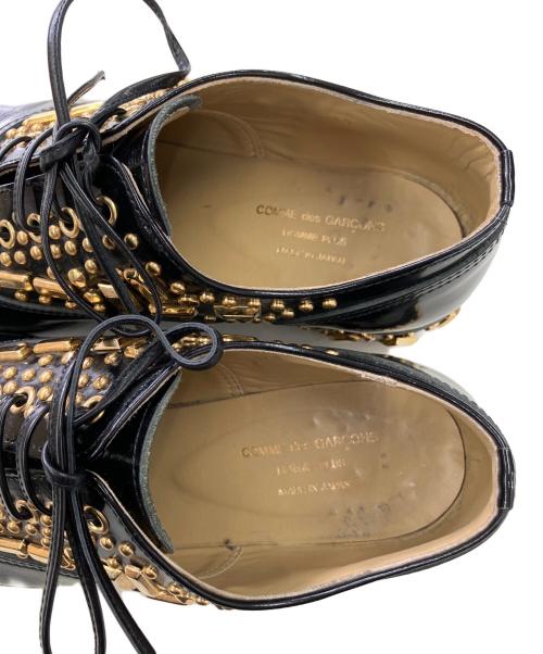 COMME des GARCONS HOMME PLUS（コムデギャルソンオムプリュス）COMME des GARCONS HOMME PLUS (コムデギャルソンオムプリュス) スタッズドレスシューズ ブラック サイズ:25cmの古着・服飾アイテム