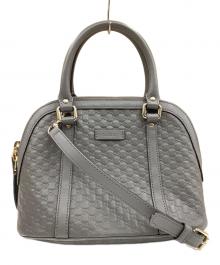GUCCI（グッチ）の古着「マイクロGG　2WAYバッグ」｜グレー