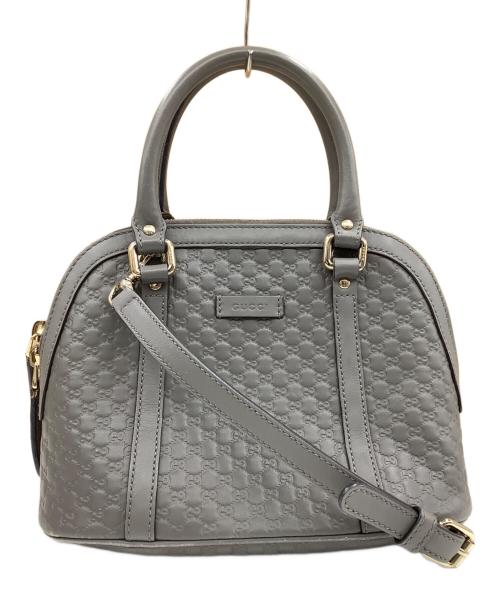 GUCCI（グッチ）GUCCI (グッチ) マイクロGG　2WAYバッグ グレーの古着・服飾アイテム