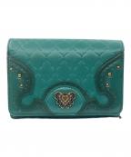 ANNA SUIアナスイ）の古着「エレノア　2つ折り財布」｜グリーン