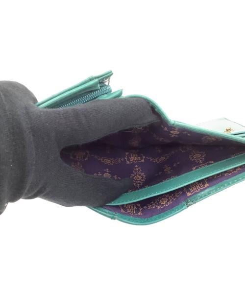 ANNA SUI（アナスイ）ANNA SUI (アナスイ) エレノア　2つ折り財布 グリーンの古着・服飾アイテム