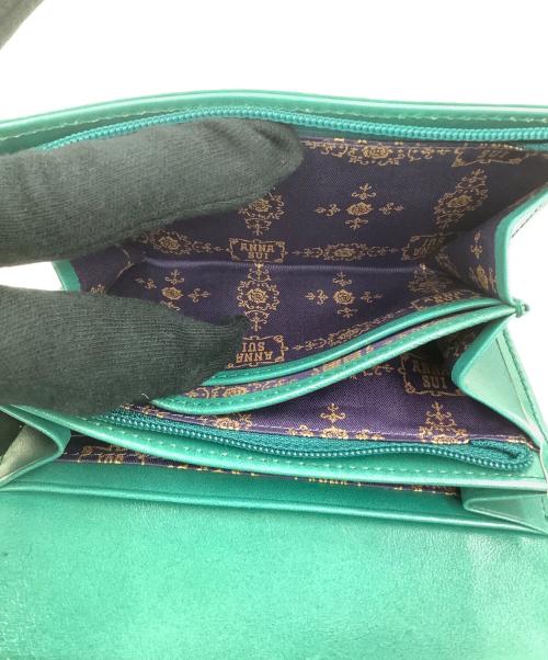 ANNA SUI（アナスイ）ANNA SUI (アナスイ) エレノア　2つ折り財布 グリーンの古着・服飾アイテム