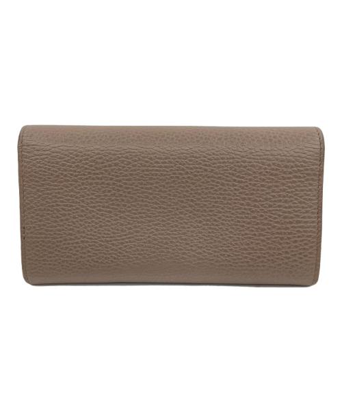 GUCCI（グッチ）GUCCI (グッチ) GGマーモント　コンチネンタルウォレット ベージュの古着・服飾アイテム