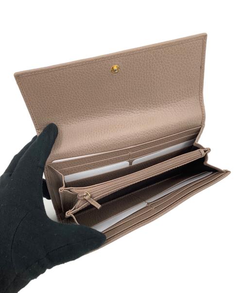 GUCCI（グッチ）GUCCI (グッチ) GGマーモント　コンチネンタルウォレット ベージュの古着・服飾アイテム