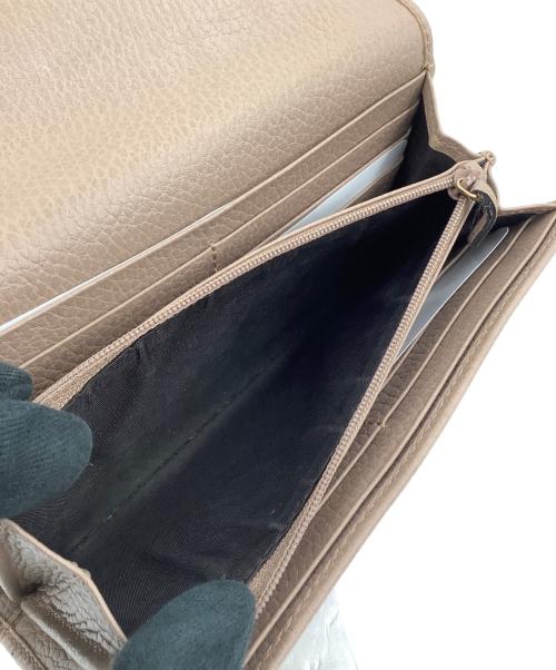 GUCCI（グッチ）GUCCI (グッチ) GGマーモント　コンチネンタルウォレット ベージュの古着・服飾アイテム