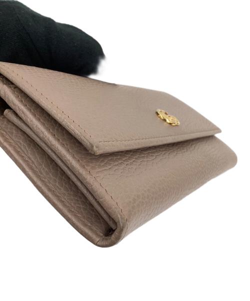 GUCCI（グッチ）GUCCI (グッチ) GGマーモント　コンチネンタルウォレット ベージュの古着・服飾アイテム