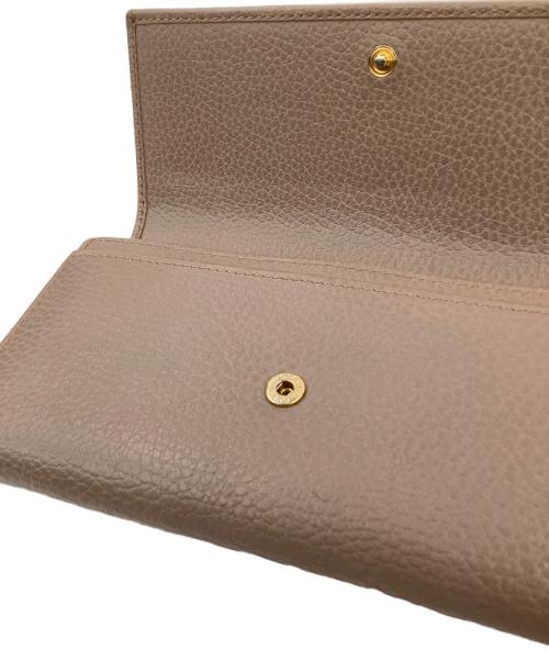 GUCCI（グッチ）GUCCI (グッチ) GGマーモント　コンチネンタルウォレット ベージュの古着・服飾アイテム