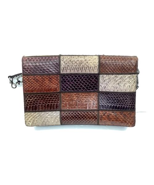 MIU MIU（ミュウミュウ）MIU MIU (ミュウミュウ) ショルダーバッグ ブラウンの古着・服飾アイテム