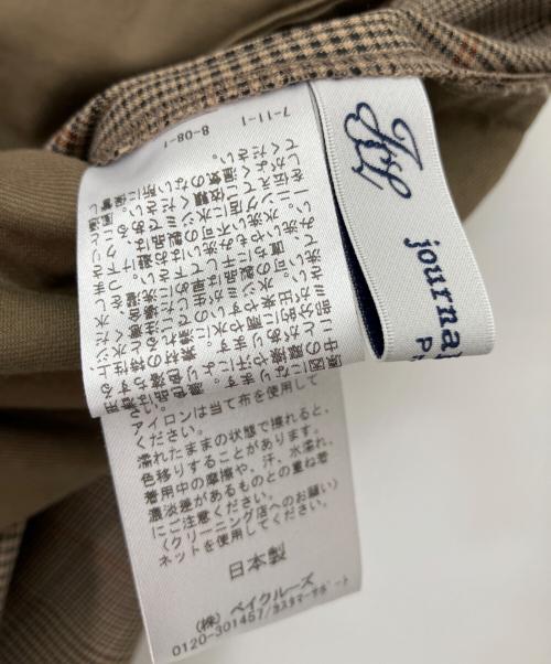 journal standard luxe（ジャーナルスタンダード ラックス）JOURNAL STANDARD LUXE (ジャーナルスタンダード ラックス) TRチェックパンツ ブラウン サイズ:Sの古着・服飾アイテム
