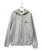 stussyステューシー）の古着「ジップパーカー」｜グレー